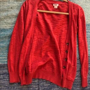 Red cardigan